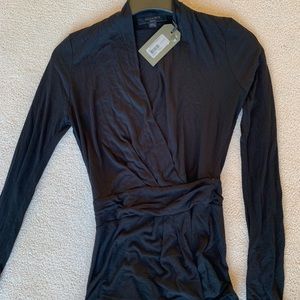 Brand NWT ALL SAINTS BLOUSE WRAP TOP EYELET HOOKS